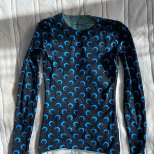 Marine Serré fitted moon print top